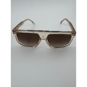 Carrera 1032/S Clear Beige Square Sunglasses with Gradient Brown Lenses